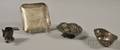 Four Assorted Small American English and Mexican Silver Items