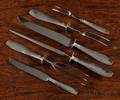 Six Allan Adler Silver Carving Utensils