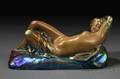 Zsolnay Reclining Female Nude Figure