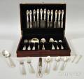 Dominick  Haff Pointed Antique Partial Sterling Silver Flatware Service for Twelve
