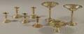 Eight Weighted Sterling Silver Candlesticks and Compotes