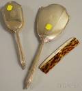 Threepiece Assembled Sterling Silver Dresser Set