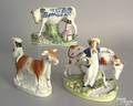 Three Staffordshire figural groups 19th c