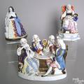 Three porcelain figural groups ca 1900