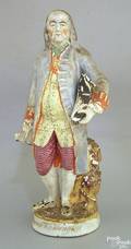 Staffordshire figure of Benjamin Franklin earlymid 19th c