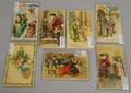 Seven Diecut Holdtolight Christmas Santa Postcards