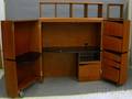 Modern Designer Wood Veneer Office DeskBookcase Unit