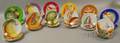 Two Sets of Philippe Deshoulieres Limoges Porcelain Transfer Fruits Exotiques Pattern Fruit Plates