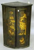 Queen Anne Chinoiseriedecorated Quarterround Hanging Corner Wall Cabinet
