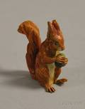 Bergmann Vienna Miniature Coldpainted Bronze Figure of a Squirrel with a Nut