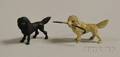 Two Austrian Miniature Coldpainted Bronze Poodle Figures