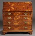 Georgian Burl Yew Veneer Desk