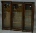 Classicalstyle Mahogany and Glass Threedoor Bookcase