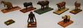 Eight US WPA Painted Modeled Wax Figures of Various Exotic Animals
