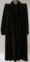 Yves Saint Laurent Rive Gauche Brown Velvet Evening Dress Coat