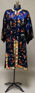 Chinese Embroidered Silk Robe