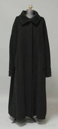 Womens MaxMara Black Wool Dress Coat