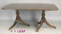 Federal style mahogany 2pedestal dining table