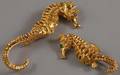 Two 14kt Gold Seahorse Pins
