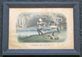 Three Currier  Ives lithographs to include Caught on the Fly