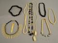 Small Group of Mostly Ivory and Jet Beaded Jewelry