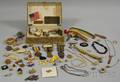 Collection of Goldfilled Jewelry and Medals in a Shagreen Box