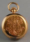Small Swiss 18kt Gold Hunting Case Pocket Watch