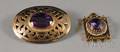 Two 14kt Gold Gemset Jewelry Items