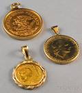Three Coin Pendants