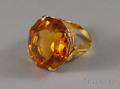 14kt Gold and Citrine Cocktail Ring