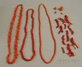 Four Coral Necklaces