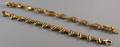Two 14kt Gold Link Bracelets