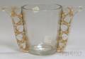 R Lalique Frosted Molded Art Glass Twohandled Vase
