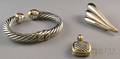 Three Mostly David Yurman Sterling Silver Jewelry Items