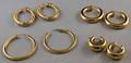 Four Pairs of Gold Hoop Earrings