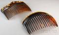 Two 14kt Gold and Pearlaccented Tortoiseshell Hair Combs