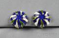 18kt Gold and Enamel Earclips