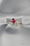 Edwardian Ruby and Diamond Bypass Ring Tiffany  Co