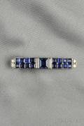 Platinum Sapphire and Diamond Pin Cartier