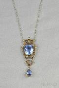Arts  Crafts Sapphire and Diamond Pendant Archibald Knox Liberty  Co