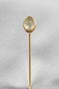 Antique 14kt Gold and Moonstone Stickpin