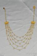 Antique 18kt Gold and Pearl Bib Necklace