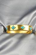 14kt Gold and Turquoise Bracelet