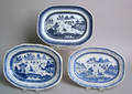Three Chinese export Canton platters