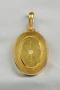 Antique 15kt Gold and Diamond Locket