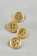 Four 14kt Gold Buttons Tiffany  Co