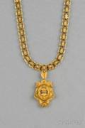 Antique Gold Locket and Chain