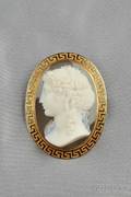 Antique 18kt Gold and Hardstone Cameo Brooch