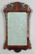 Chippendale burl veneer looking glass ca 1770