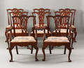 Set of 8 Chippendale style mahogany dining chairs